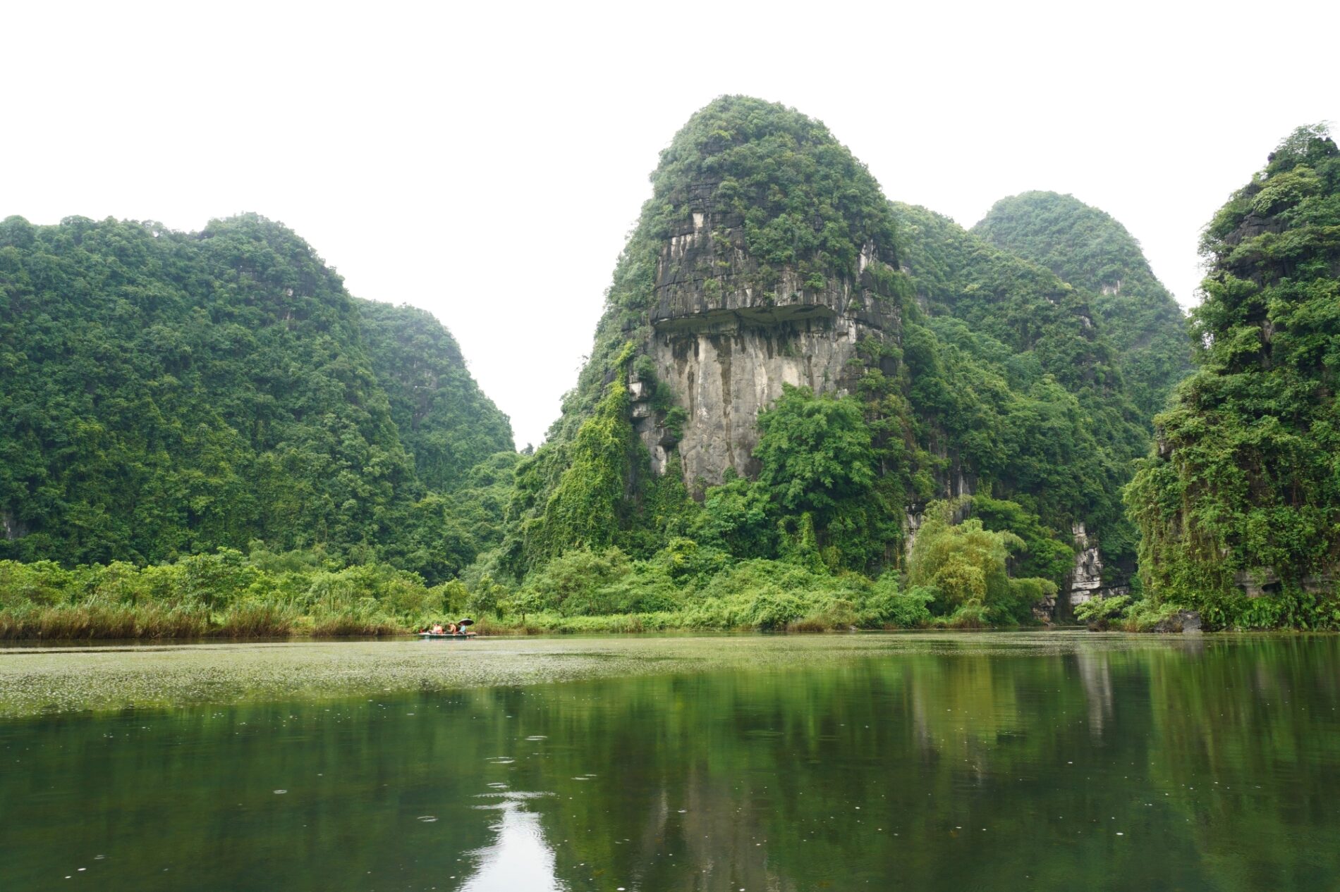 奇岩が造るキングコングにも見える顔に注目。